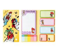 Rooster Notes Set, 550 Sheets,Cute Cartoon Dog Post It Notes with 3 Point Pens, Self-Adhesive Writing Memo Pages Back to School Office Supplies
