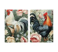 Rooster Passport Holder Travel Wallet Slim Minimalist Front Pocket Leather Credit Card Holder Passport Wallet Cover Case for Travel Must Haves Accessories