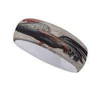 Rooster Pattern Sports Headbands Fashion Moisture Wicking Workout Headband Soft Fabric Non-Slip Sweatbands for Daily Workout Yoga Running Hairband for Women and Men