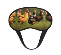 Rooster Print Blackout Sleep Mask - Side Sleeper Eye Cover, Soft Comfort, Perfect for Travel, Meditation