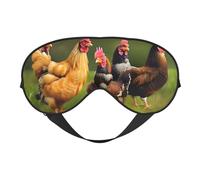 Rooster Print Breathable Full-Cover Eye Mask Stylish Adjustable Nap Night Restful Environment