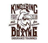 Rooster Print Mockup Boxing Fight Club Engraving Decals 49.2x58.1cm Store Decoration Coffee