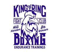 Rooster Print Mockup Boxing Fight Club Engraving Stickers 49.2x58.1cm Wall beautification DarkBlue