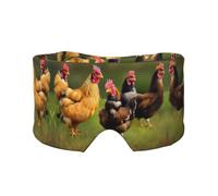 Rooster Print Sleep Eye and Ear Muffs Mask - Adjustable Yoga Travel Headband, Keep Warm Shading Comfortable Aid