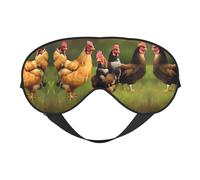 Rooster Print Soft Eye Mask – Comfortable Sleep, Blocks Light, Full Eye Coverage, Ideal for Travel, Meditation