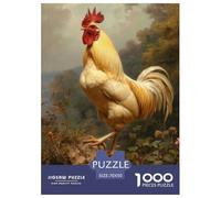 Rooster Puzzle 1000 Piece Challenging Game Pastoral Scenery Jigsaw Puzzles Colourful, Brainteasing 100% Recycled Cardboard Wall Decor 70x50cm/1000pcs
