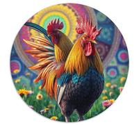 Rooster Puzzle 1000Pc Jigsaw Animals Das Tier Wild Animals Beast Rotundity Jigsaws Adults Kids Puzzles Presents Creative Geometric Challenging And Brainteasing Fun Creativity (67.5x67.5cm)