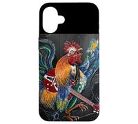 Rooster Ruling the Roost Musician Music Ranch Farm Yard Bird Case for iPhone 16 Plus