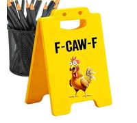 Rooster Sign - 3.94 x 6.3 Inches Funny Desk Decor Chicken Coop Decorative Rooster for Hotel Meeting Apartments Work Tables with Bar Counter for the Room