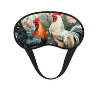 Rooster Sleep Mask for Side Sleeper, Blackout Eye Mask for Women Men, Zero Pressure Sleeping Masks Soft Breathable Eye Cover Comfortable Blindfold Eyeshade for Night Sleep