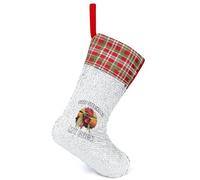 Rooster Stop Staring At My Cock Christmas Stocking Hanging Decor with Sparkle Blingbling for Holiday Fireplace Party