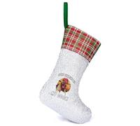 Rooster Stop Staring At My Cock Christmas Stocking Hanging Decor with Sparkle Blingbling for Holiday Fireplace Party