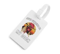 Rooster Stop Staring At My Cock Travel Luggage Tags for Suitcases Baggage Handbag Label