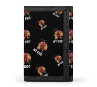Rooster Stop Staring At My Cock Wallet for Men Slim Minimalist Tri-fold ID Window 9-13 Cards