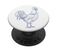 Rooster T-Shirt - Intricate Farm Animal Chicken Graphic Tee PopSockets Adhesive PopGrip