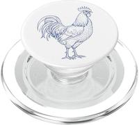 Rooster T-Shirt - Intricate Farm Animal Chicken Graphic Tee PopSockets PopGrip for MagSafe