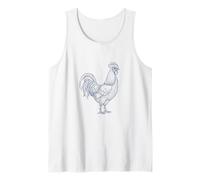 Rooster T-Shirt - Intricate Farm Animal Chicken Graphic Tee Tank Top