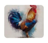 Rooster Watercolor Mouse Pad Washable Mousemat Portable Mouse Mat For Office Work Gaming 25X30Cm