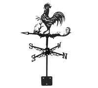 Rooster Weathervane Iron Black Retro Garden Weather Vane