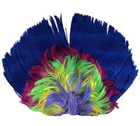Rooster Wig Punk Rocker Unisex Mohican Mohawk Wigs (Rainbow blue 2)
