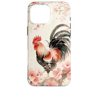 Rooster With Cute A Sakura Tree Case for iPhone 16 Pro Max