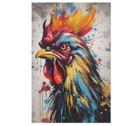 Rooster Wooden Jigsaw Puzzle for Adults 1000 Piece Puzzles for Kids Challenging Game 78×53cm