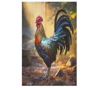 Rooster Wooden Jigsaw Puzzles for Adults Hard Poster Puzzle 1000 Piece Precise Interlocking Educational Game Toys 78×53cm