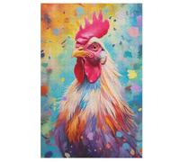 Rooster Wooden Puzzles Jigsaw Puzzle 1000 Pieces for Adults Creative Difficult Challenging Game （78×53cm）