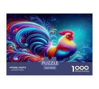 Rooster1000Piece JigsawPuzzleAnimal Rooster ForAdult Challenging LargePiecePuzzles Age12+byth ThemeFlowersandBirds Uncover The Puzzle 70x50cm/1000pcs