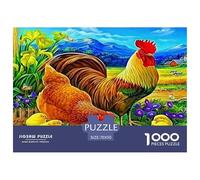 Rooster1000Piece JigsawPuzzlesAnimal Rooster ForAdult Colourful Brainteasing Age12+byth ThemeFlowersandBirds Brainteasing Adults Jigsaw Puzzle 70x50cm/1000pcs