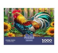 Rooster1000Piece JigsawPuzzlesAnimal Rooster KidsforAdult Challenging Brainteasing Age12+byth Challenging The Impossible Difficult Game Uncover The Puzzle 70x50cm/1000pcs