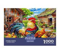 Rooster1000Pieces JigsawPuzzleAnimal Rooster ForAdult Colourful Brainteasing Age12+byth ThemeFlowersandBirds Fun, Challenging 70x50cm/1000pcs
