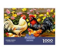 Rooster1000Pieces JigsawPuzzlesAnimal Rooster KidsforAdult Challenging LargePiecePuzzles Age12+byth EducationalGame Uncover The Puzzle 70x50cm/1000pcs