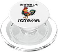 Roosters Are Awesome I Am Awesome Therefore I Am A Rooster PopSockets PopGrip for MagSafe