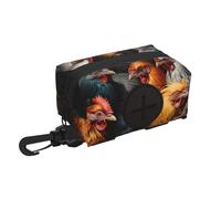 roosters dressed in many colors Pet travel garbage bag storage bag Essentials for hiking or camping in the countryside Ensure you have an enjoyable experience