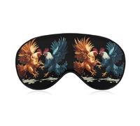 Roosters Fighting Cock Sleep Mask Eye Cover for Sleeping Men Women Light Blocking Travel Blindfold
