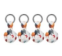 Roosters Hens Chickens Full Protective Cover Case with Keyring Silicone Skin