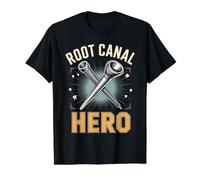 Root Canal Hero Dentist Endodontist Dentistry Value Graphic T-Shirt, Men, Black, M