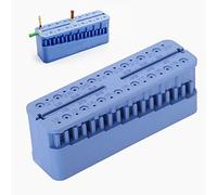 Root Canal Measuring Block,Endodontic Span Measure Scale, Dental Endo Block Files Measuring Tools, Double Scale Measuring Trough, High Temperature Sterilization, Endodontic Ruler Test Board(Dark Blue)