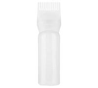 Root Comb Applicator Bottle, Hair Oil Applicator Bottle, Hair Dye Applicator Brush with Graduated Scale, Hair Dye Brush Bottle, Comb Color Applicator Bottle for Long Hair Scalp Care Oil, White