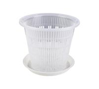 Root-controlled Transparent Flowerpot for Orchid Cattleya Planting with Stomata Flowerpot, Slotted Orchids Planter, for Orchids, Succulents(14cm)