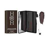 Root Cover Up Powder For Hairline & Eyebrows - Dual-Ended Brush With Built-In Mirror Quick Temporary Hair Root Concealer (#2 Dark Brown)