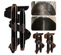 Root Cover Up Stick, Double Head Root Touch Up, Instant Grey Coverage & Hair Loss Cover for Thin Hairlines & Eyebrows & Beard Line, Long Lasting Sweatproof Waterproof Quick Color (#01)
