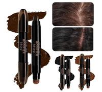 Root Cover Up Stick, Double Head Root Touch Up, Instant Grey Coverage & Hair Loss Cover for Thin Hairlines & Eyebrows & Beard Line, Long Lasting Sweatproof Waterproof Quick Color (#02)