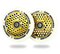 Root Industries 110 mm Honeycore Wheels, White/Gold