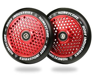 Root Industries HoneyCore Wheels 120mm - Black / Red (Pair)