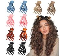 Root Lifting Hair Clips for Volume - Set of 10 Volumizing Claw Clamps for Curly Hair No Crease Voluminous Roots and Bouncy Curls