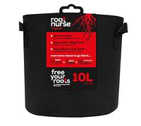 Root Nurse Black Fabric Pot - Breathable Plant Grow Bag with Handles for Hydroponics, Soil & Coco - Air Pruning Fabric Planter for Stronger Roots - 10L