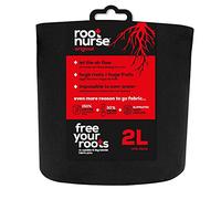 Root Nurse Black Fabric Pot - Breathable Plant Grow Bag with Handles for Hydroponics, Soil & Coco - Air Pruning Fabric Planter for Stronger Roots - 2L