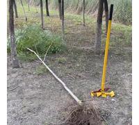 Root Remover Tool for Small Tree Weed Corn Stalks, Heavy Duty Sapling Puller Post Extractor, Stand-Up Leverage Root Puller with 4-Gear Adjustable Jaw